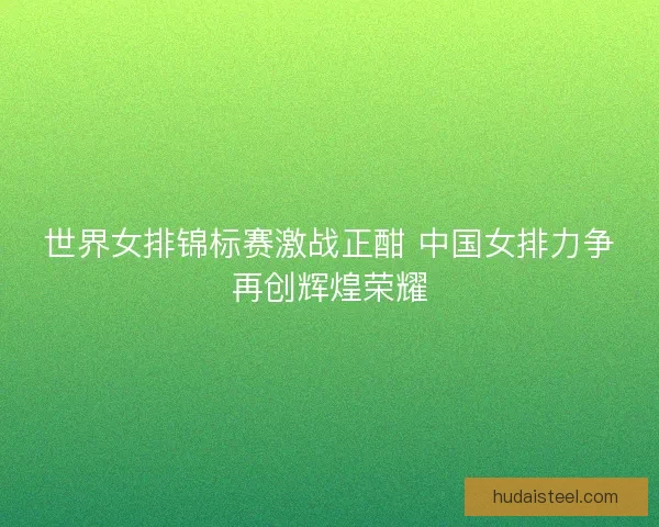 世界女排锦标赛激战正酣 中国女排力争再创辉煌荣耀 世界女排锦标赛激战正酣 中国女排力争再创辉煌荣耀